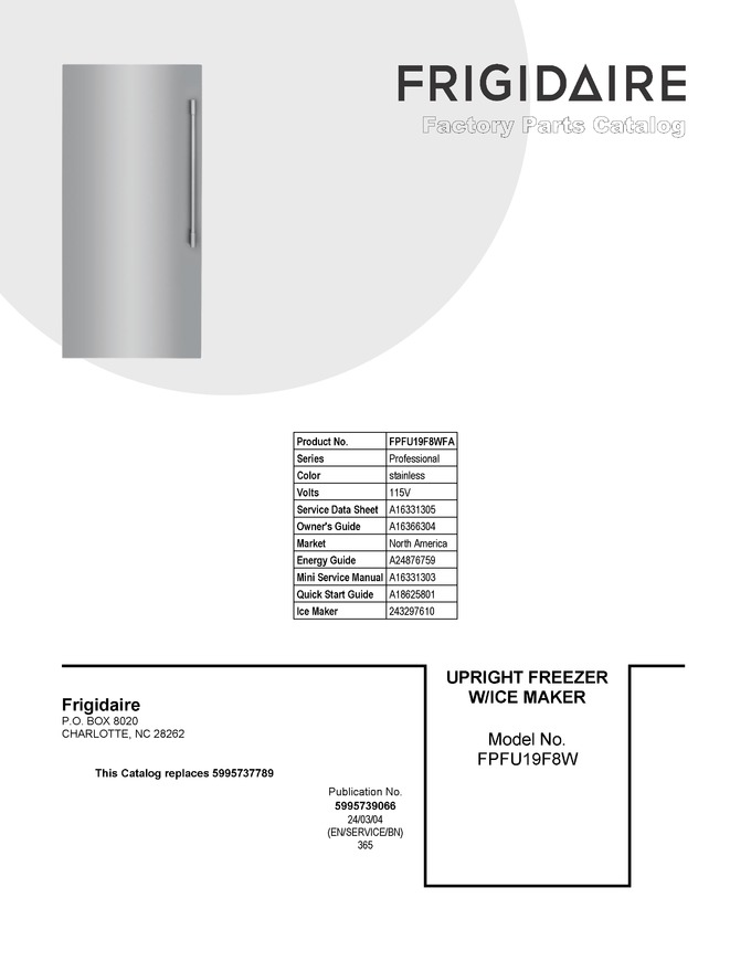 Diagram for FPFU19F8WFA