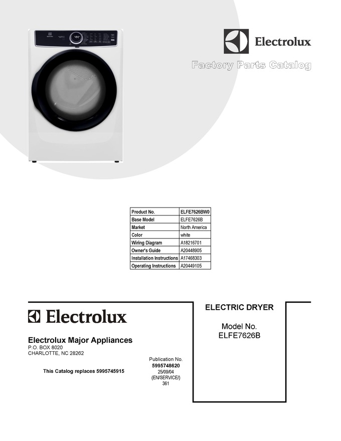 Diagram for ELFE7626BW0