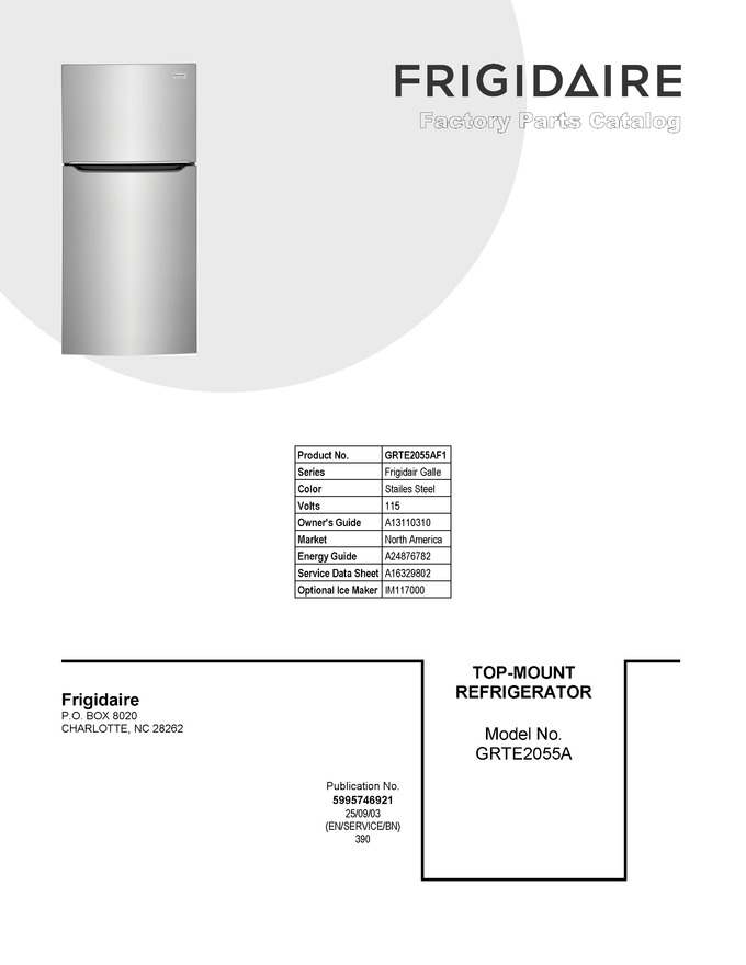 Diagram for GRTE2055AF1