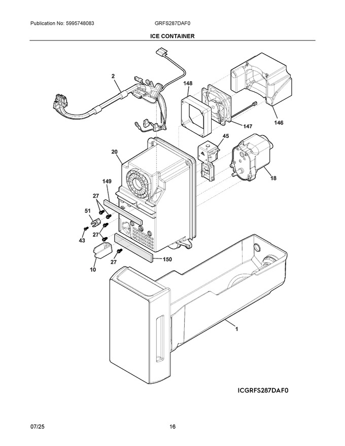Diagram for GRFS287DAF0