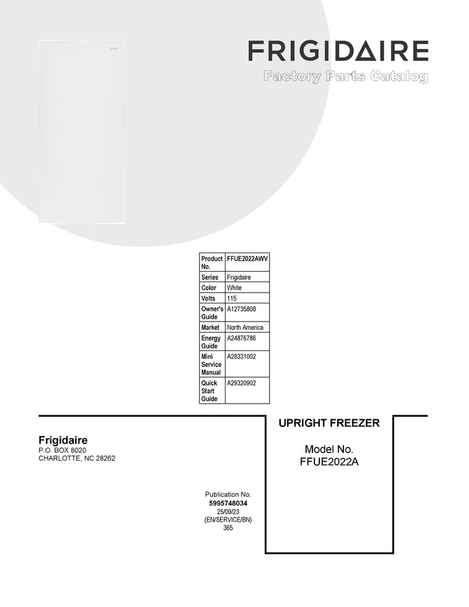 Diagram for FFUE2022AWV