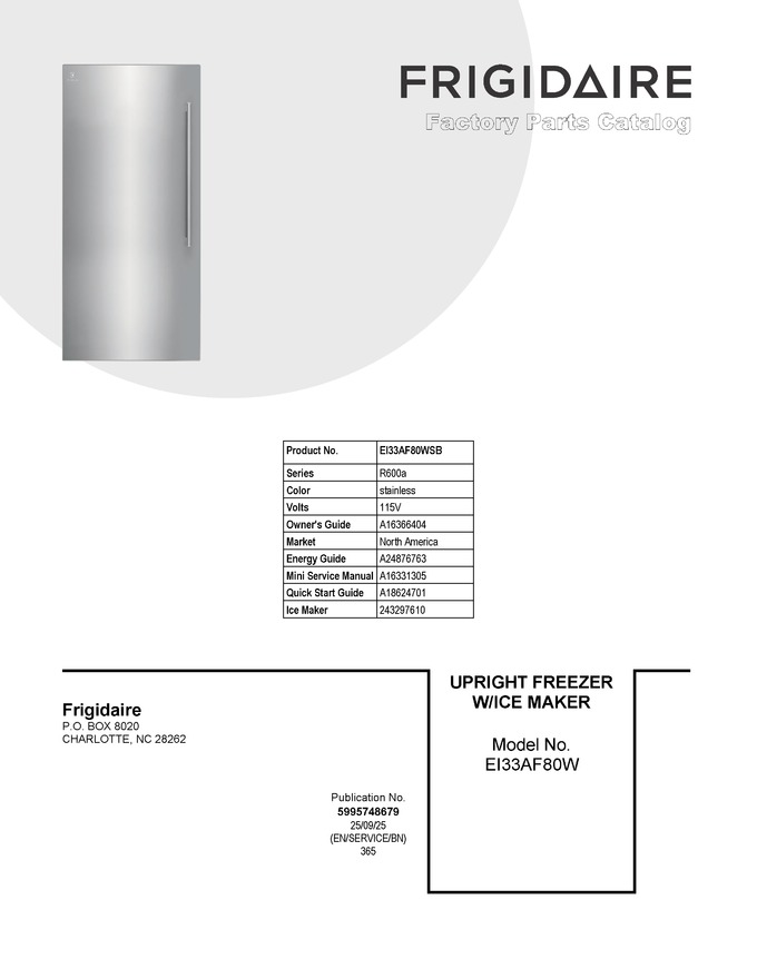 Diagram for EI33AF80WSB