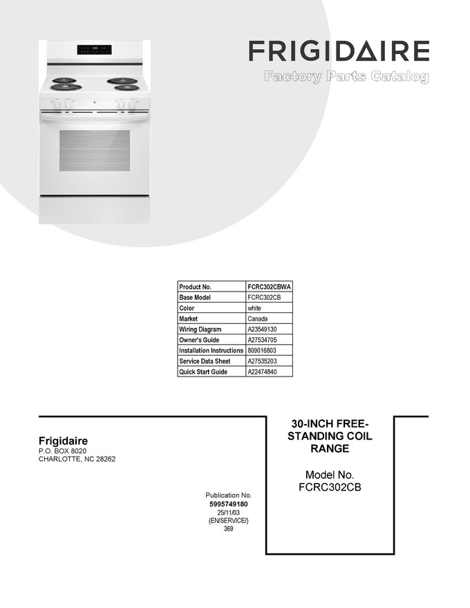 Diagram for FCRC302CBWA