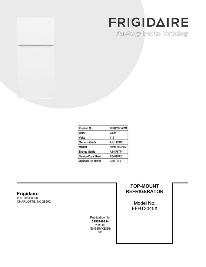 Diagram for FFHT2045XW1