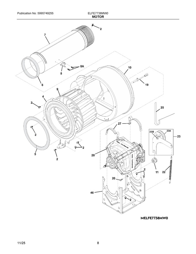 Diagram for ELFE7738MW0
