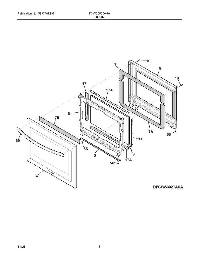 Diagram for FCWS3025ASA