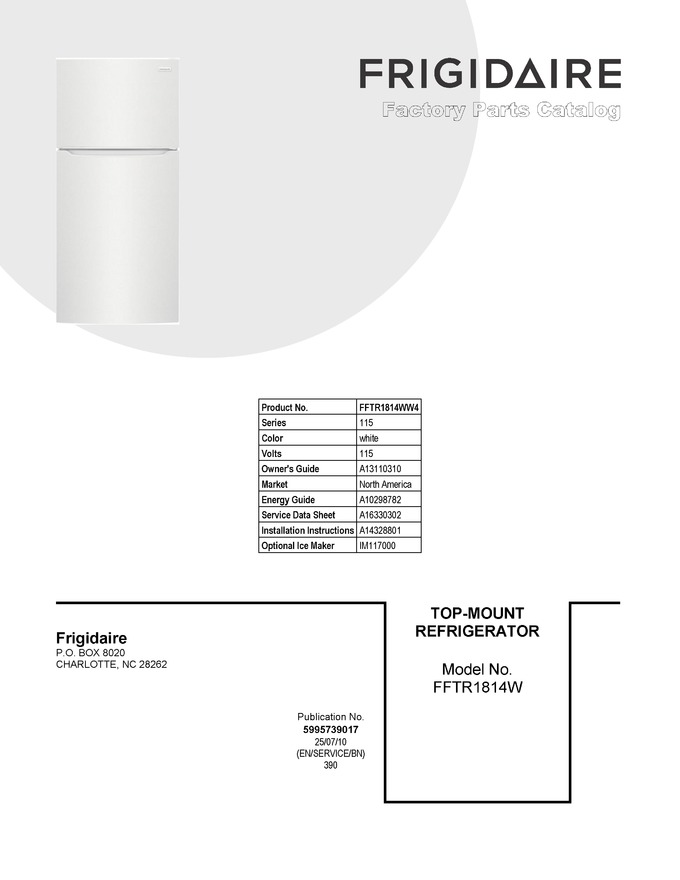 Diagram for FFTR1814WW4