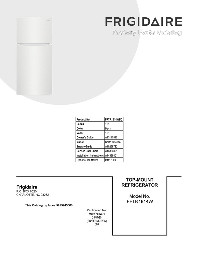 Diagram for FFTR1814WBD