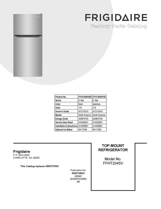 Diagram for FFHT2045VB5