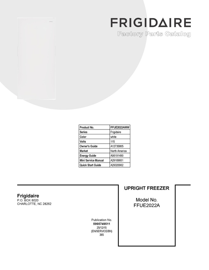 Diagram for FFUE2022AWW
