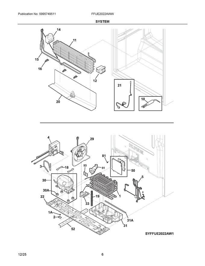 Diagram for FFUE2022AWW