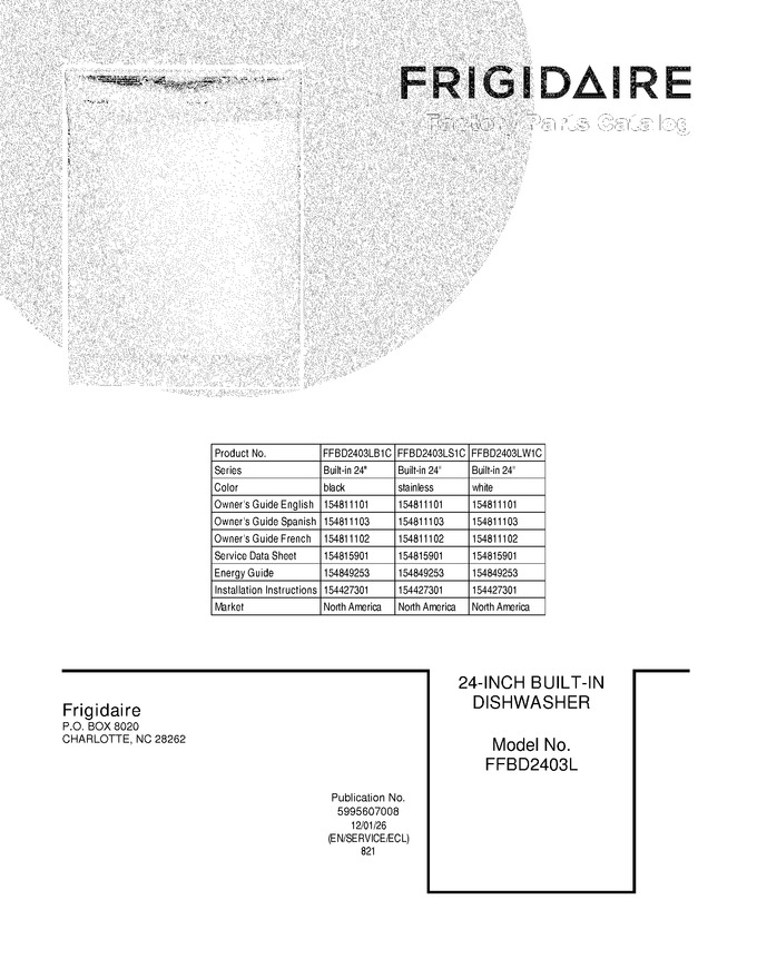 Diagram for FFBD2403LW1C