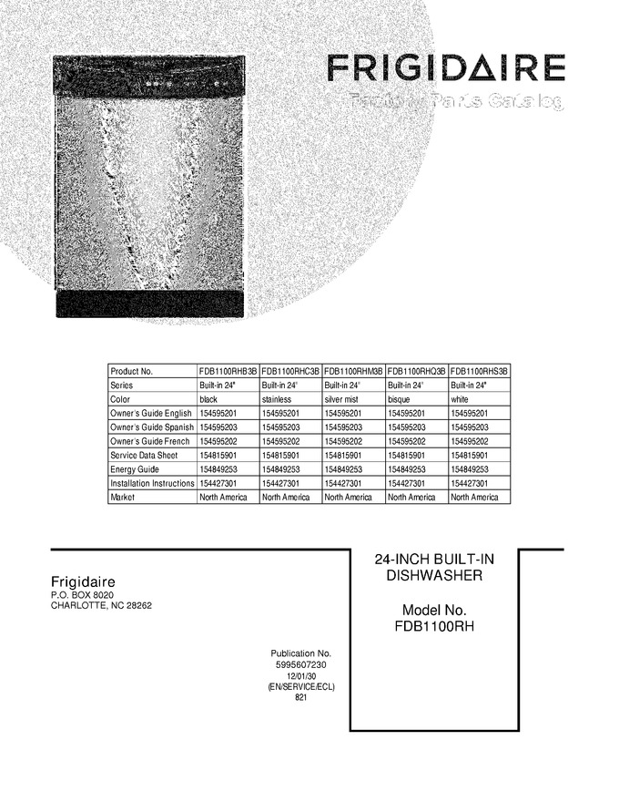 Diagram for FDB1100RHB3B