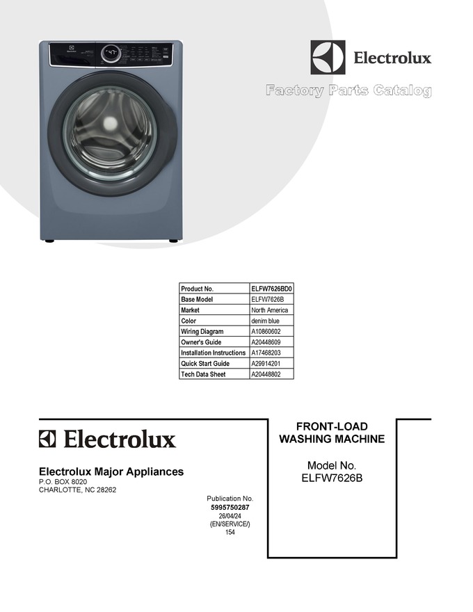 Diagram for ELFW7626BD0