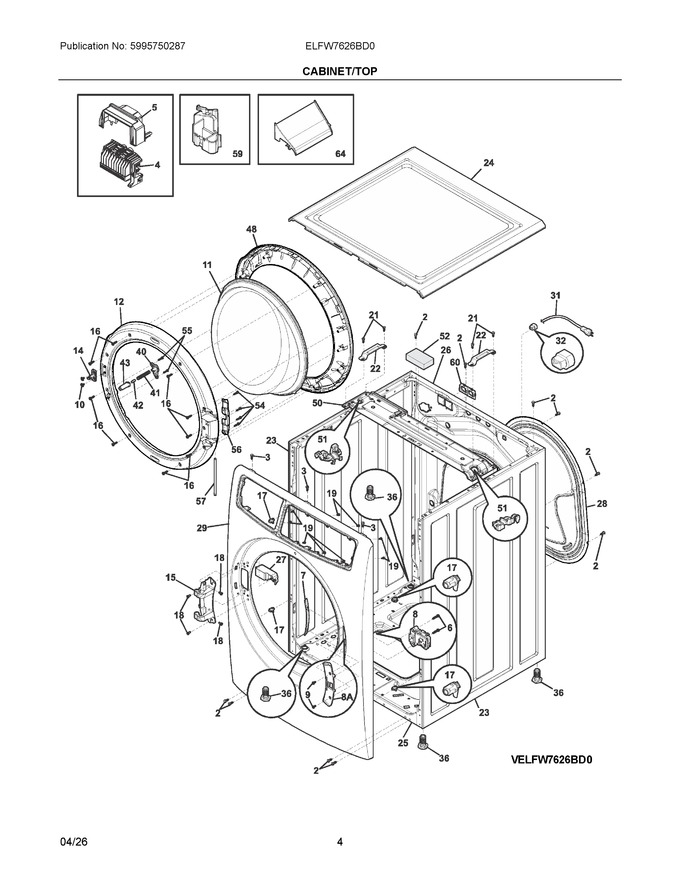 Diagram for ELFW7626BD0