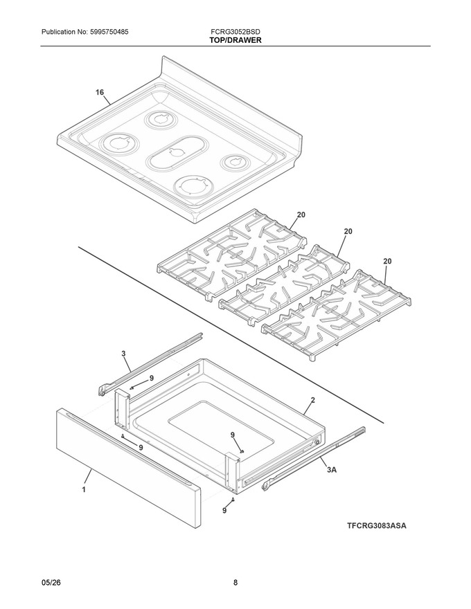 Diagram for FCRG3052BSD