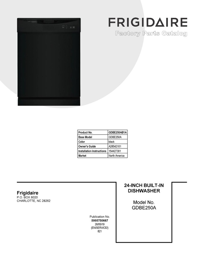 Diagram for GDBE250AB1A