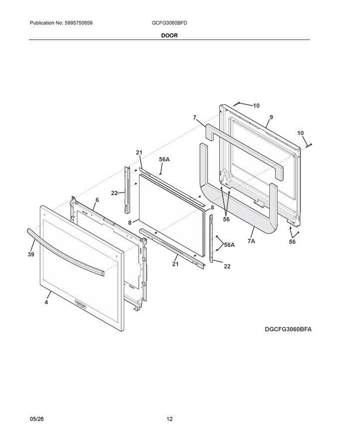 Diagram for GCFG3060BFD