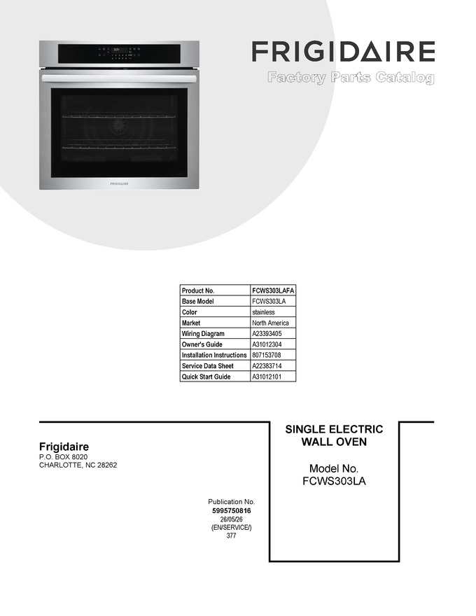 Diagram for FCWS303LAFA
