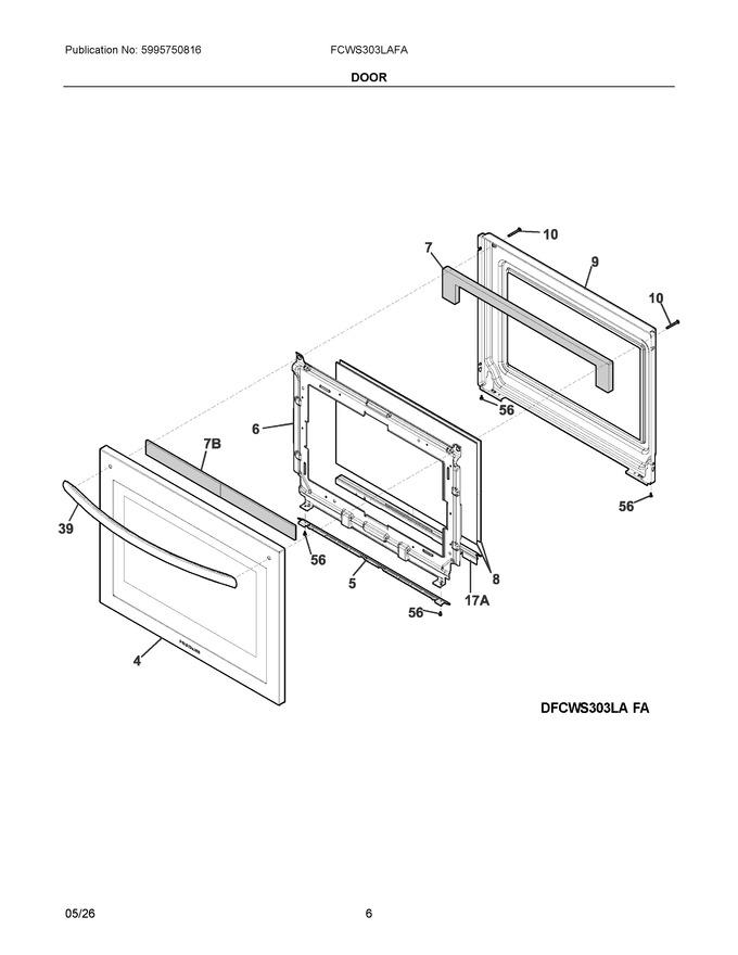 Diagram for FCWS303LAFA