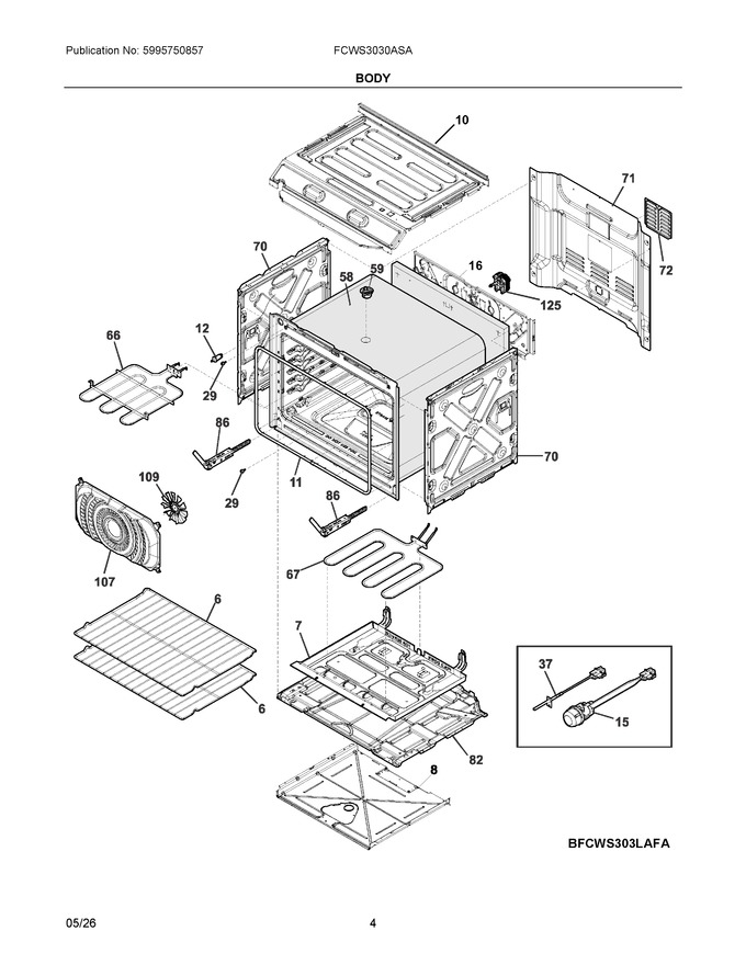Diagram for FCWS3030ASA