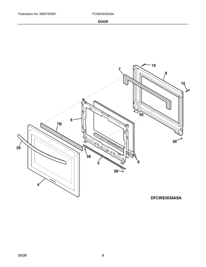 Diagram for FCWS3030ASA