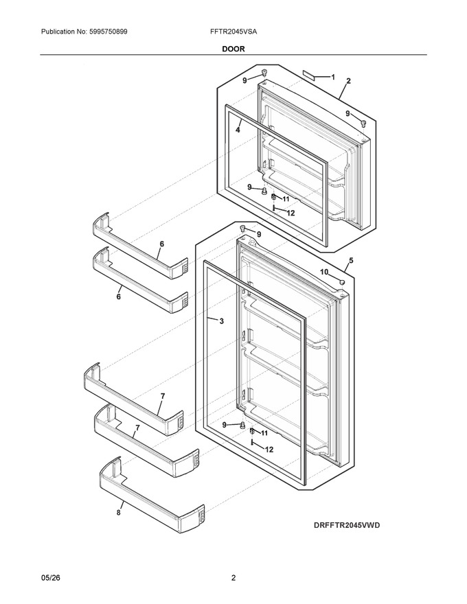 Diagram for FFTR2045VSA