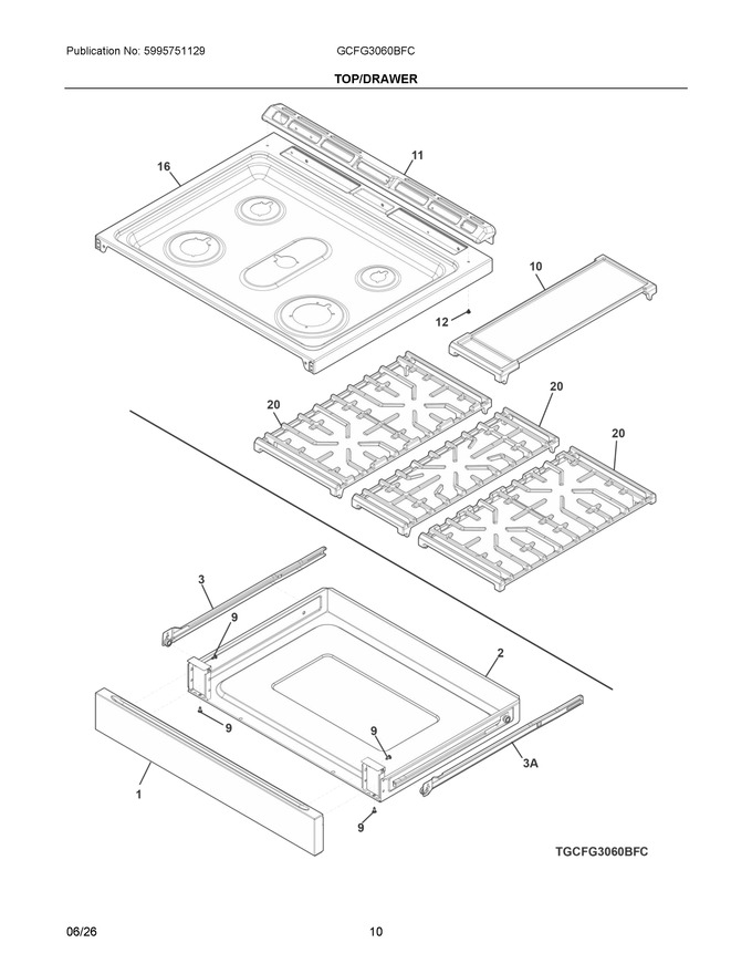 Diagram for GCFG3060BFC