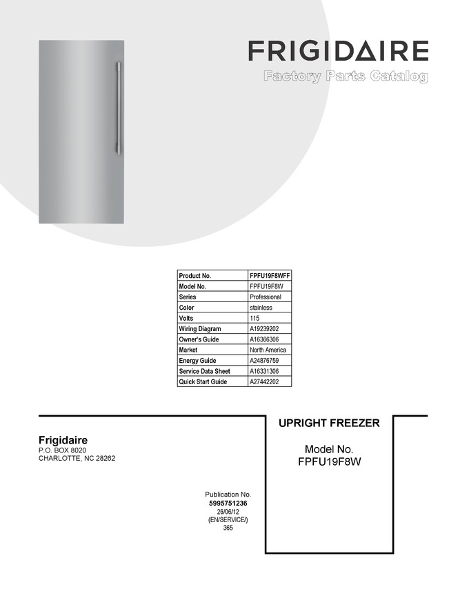 Diagram for FPFU19F8WFF