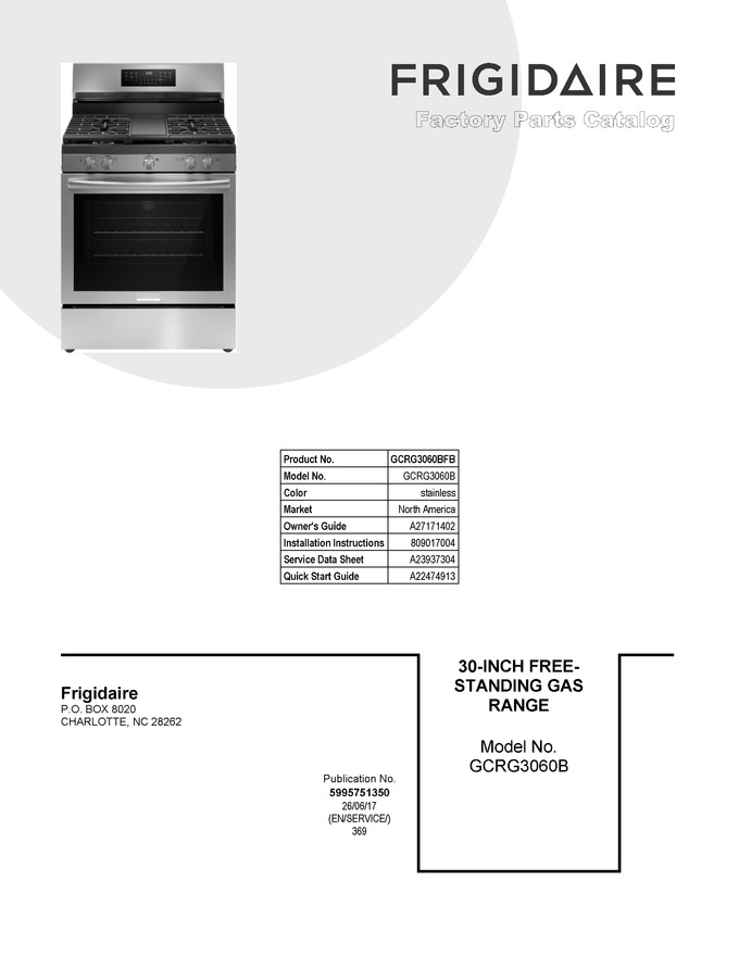 Diagram for GCRG3060BFB