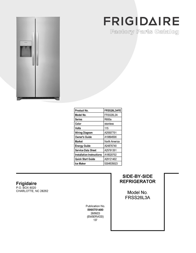 Diagram for FRSS26L3AFE