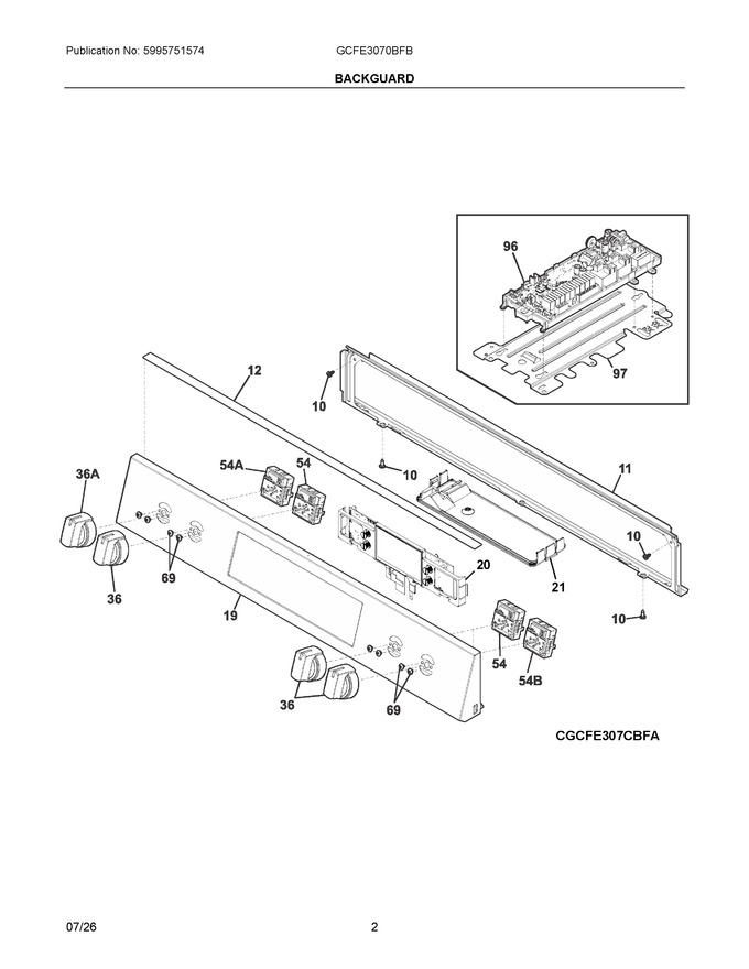 Diagram for GCFE3070BFB