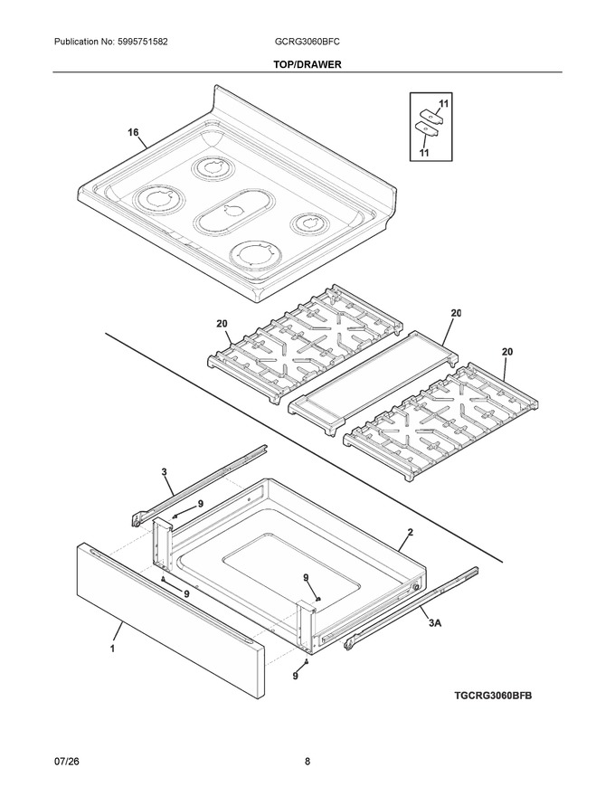 Diagram for GCRG3060BFC