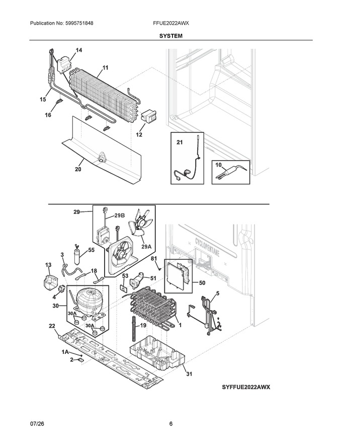 Diagram for FFUE2022AWX