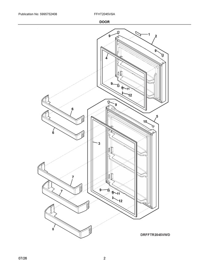 Diagram for FFHT2045VSA