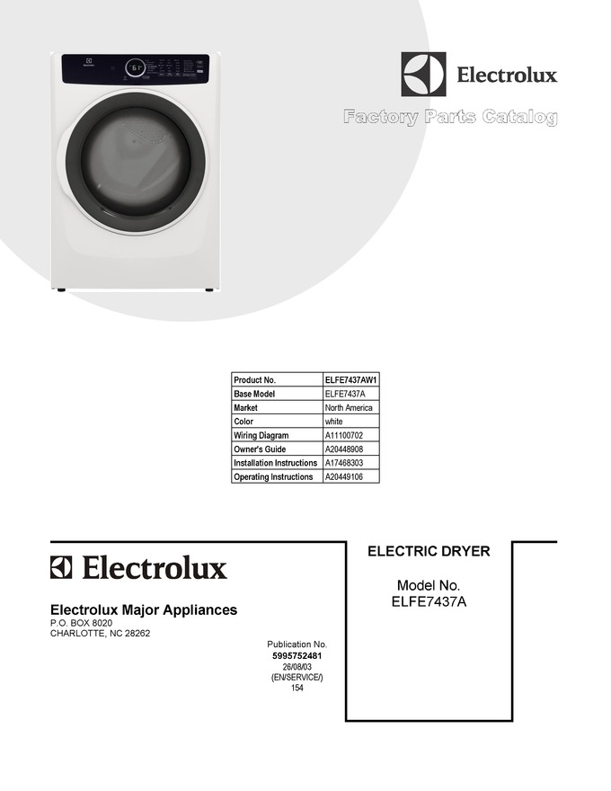 Diagram for ELFE7437AW1