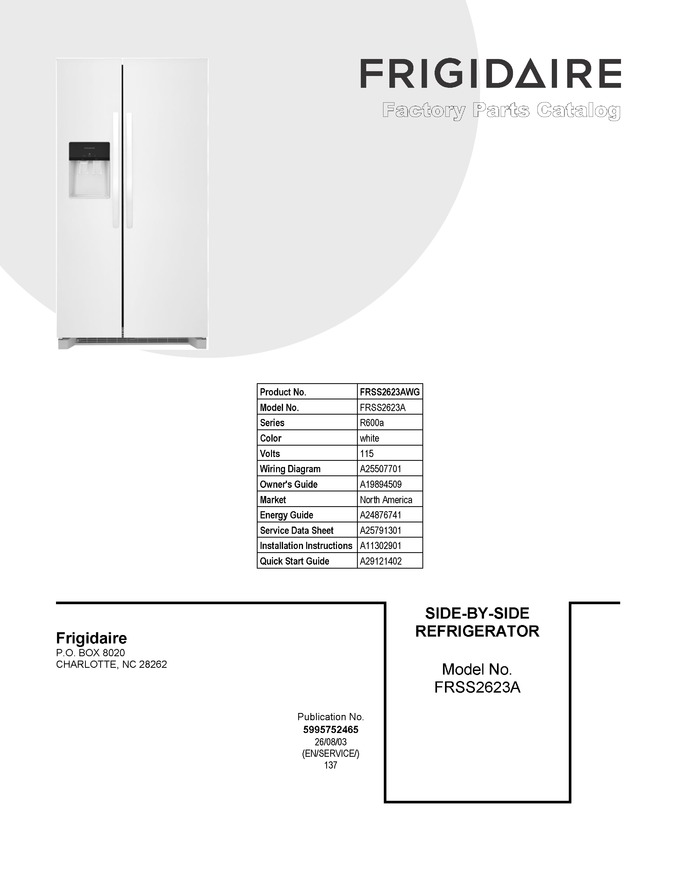 Diagram for FRSS2623AWG
