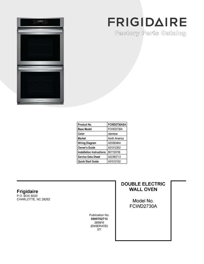 Diagram for FCWD2730ASA