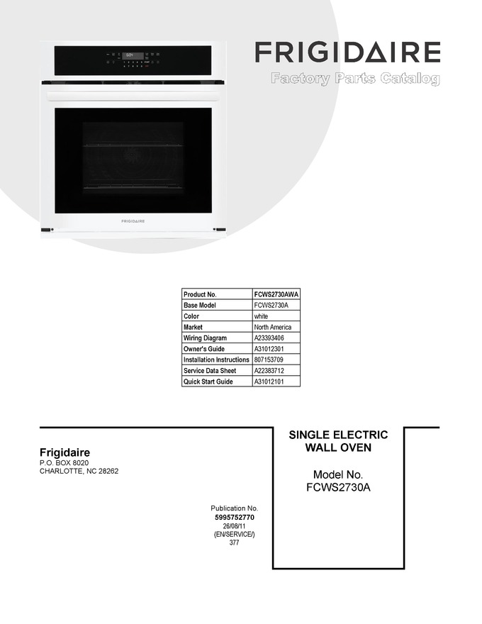 Diagram for FCWS2730AWA