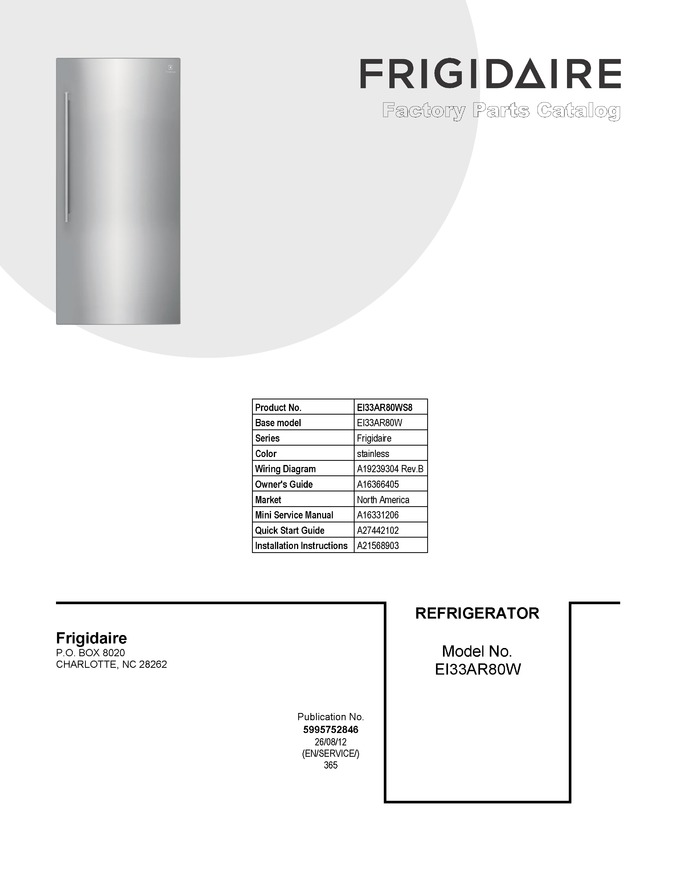 Diagram for EI33AR80WS8