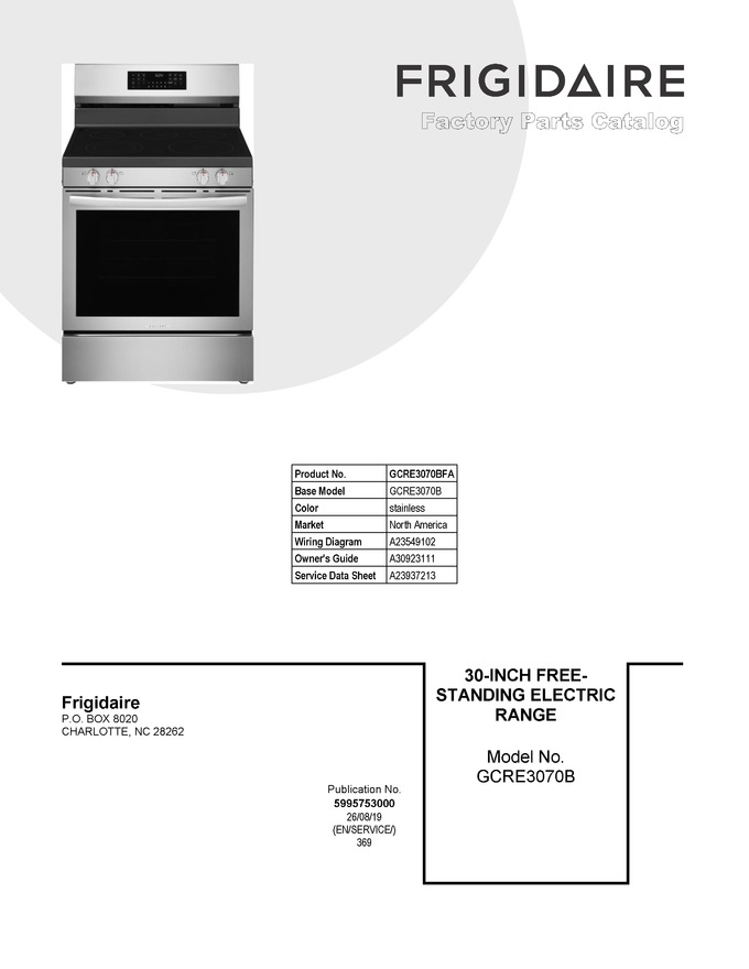 Diagram for GCRE3070BFA