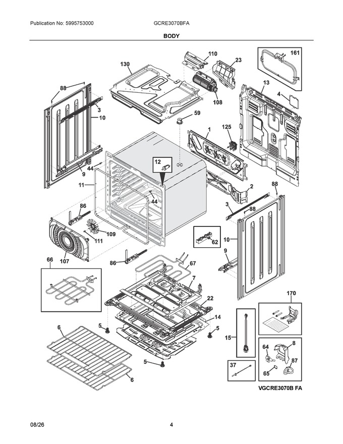 Diagram for GCRE3070BFA
