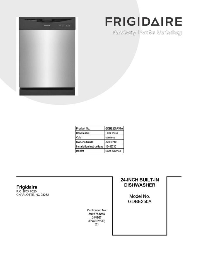 Diagram for GDBE250AS1A
