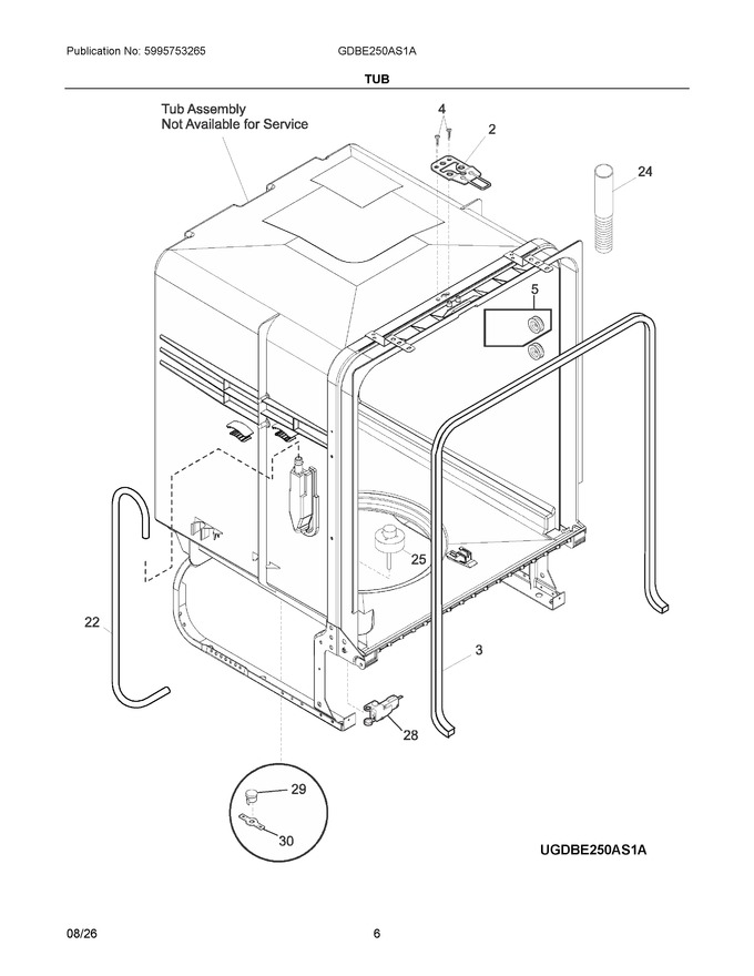 Diagram for GDBE250AS1A