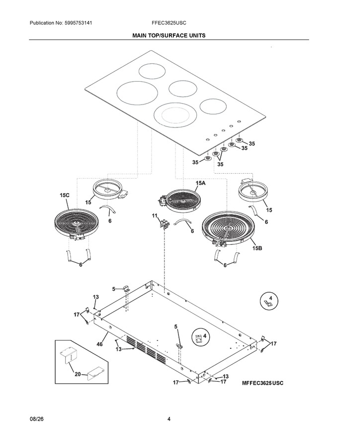 Diagram for FFEC3625USC