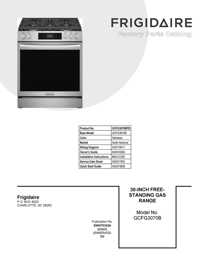 Diagram for GCFG3070BFB