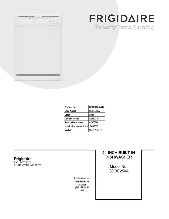 Diagram for GDBE250AW1A