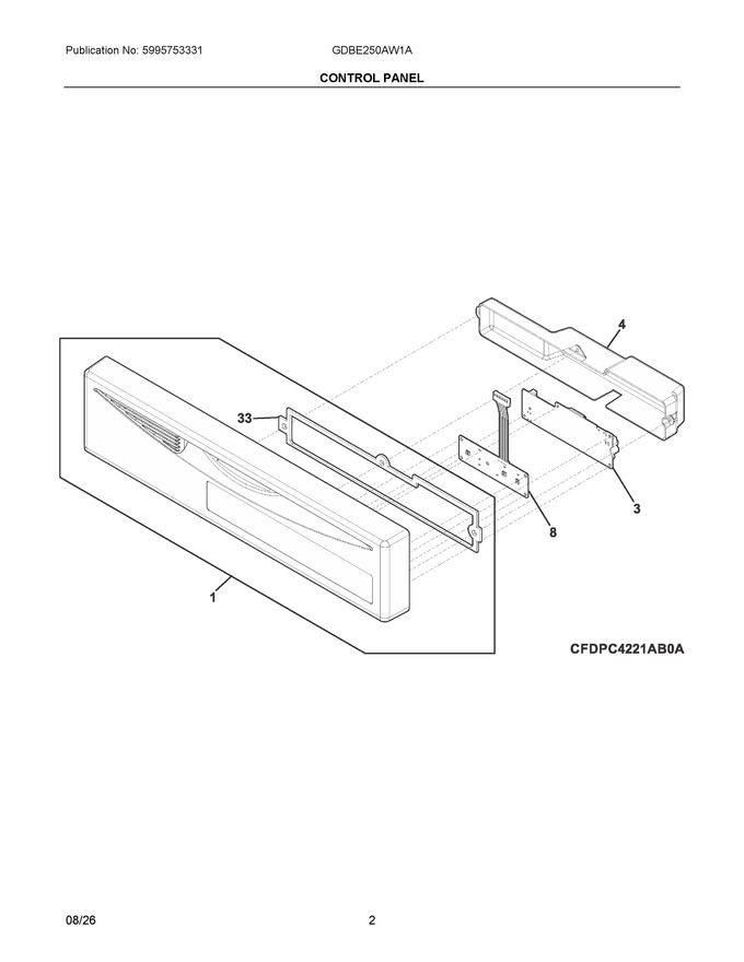 Diagram for GDBE250AW1A