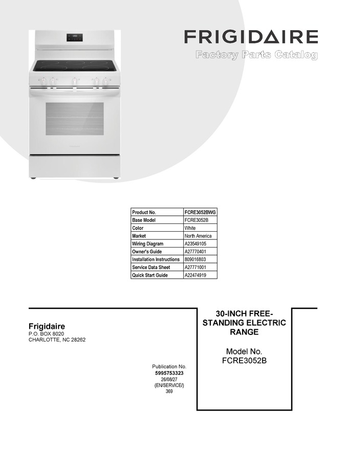 Diagram for FCRE3052BWG