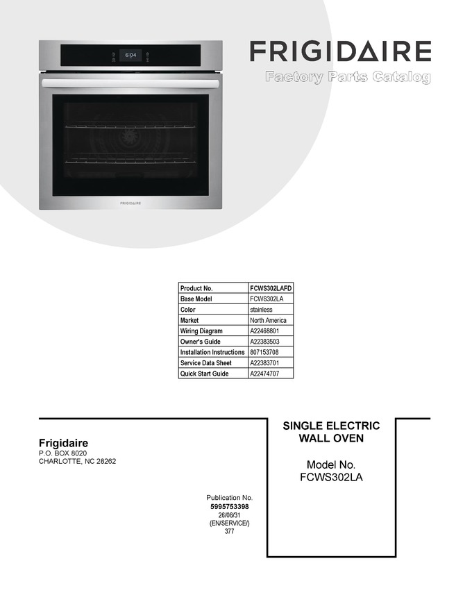 Diagram for FCWS302LAFD